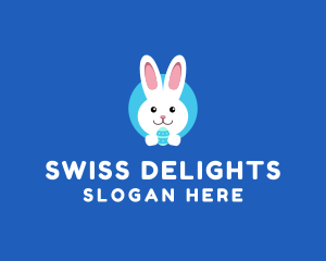 Cute Easter Bunny  logo design