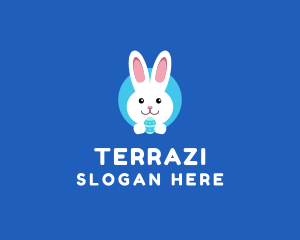 Cute Easter Bunny  logo design