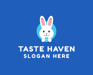 Cute Easter Bunny  logo design