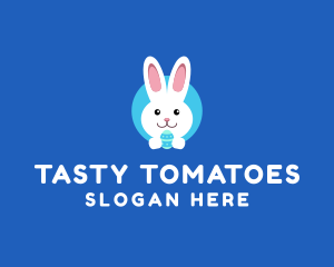 Cute Easter Bunny  logo design