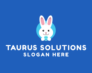 Cute Easter Bunny  logo design