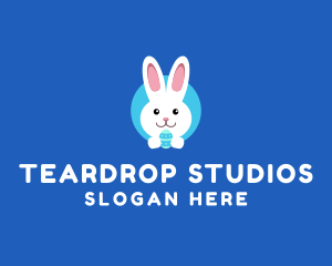 Cute Easter Bunny  logo design