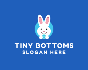 Cute Easter Bunny  logo design