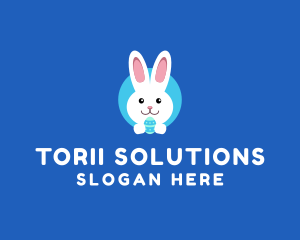 Cute Easter Bunny  logo design