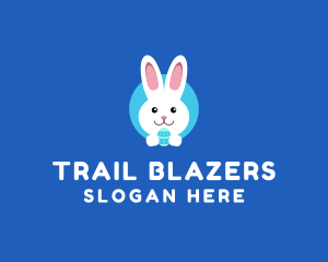 Cute Easter Bunny  logo design