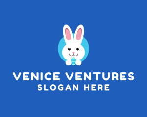 Cute Easter Bunny  logo design