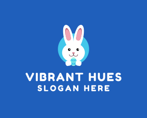 Cute Easter Bunny  logo design