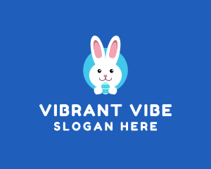 Cute Easter Bunny  logo design