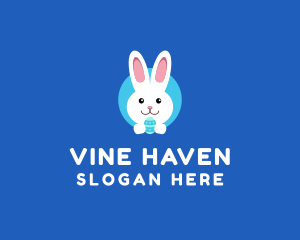 Cute Easter Bunny  logo design