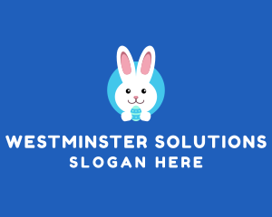 Cute Easter Bunny  logo design