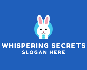 Cute Easter Bunny  logo design