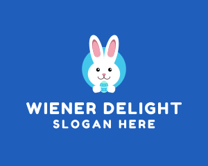 Cute Easter Bunny  logo design