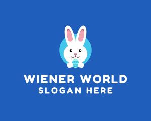 Cute Easter Bunny  logo design