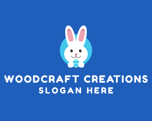 Cute Easter Bunny  logo design