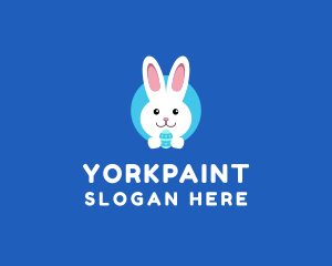 Cute Easter Bunny  logo design