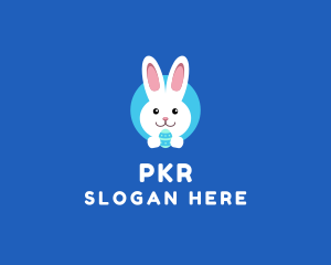 Cute Easter Bunny  logo design