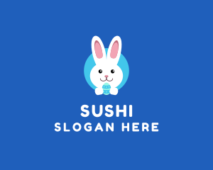 Cute Easter Bunny  logo design