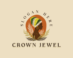 Headdress - Turban African Fashion logo design