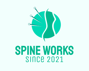 Green Spine Acupuncture  logo design