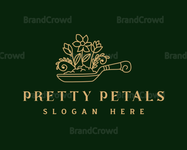 Garden Floral Trowel Logo