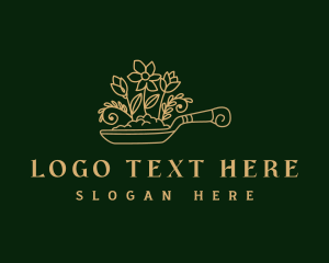 Garden Floral Trowel Logo