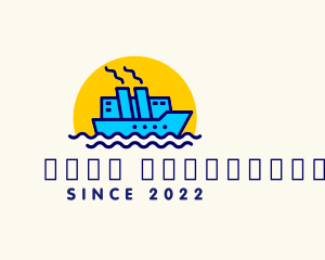 Ocean - Cargo Ship Travel logo design