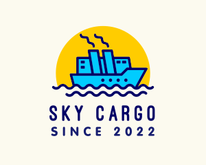 Cargo Ship Travel logo design