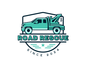 Tow Truck Transport logo design