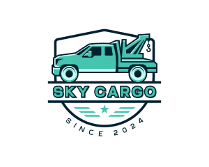 Tow Truck Transport logo design