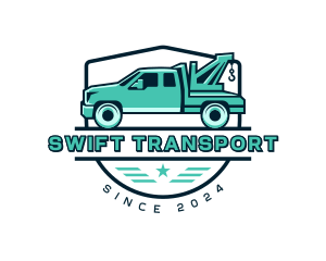 Tow Truck Transport logo design