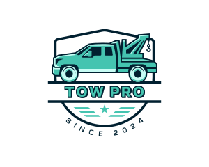 Tow Truck Transport logo design