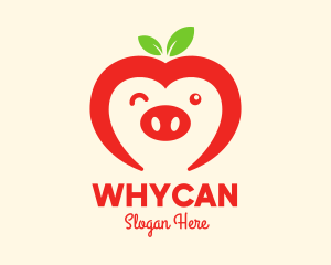 Happy Fruit Pig Logo