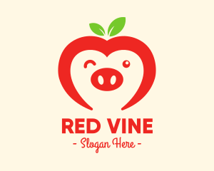 Tomato - Happy Fruit Pig logo design