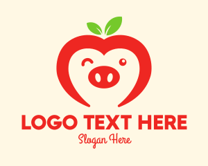 Happy Fruit Pig Logo