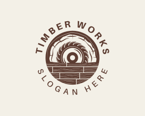 Wood Cutter Carpentry logo design