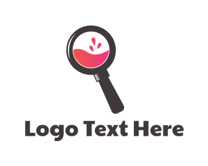 Healthy - Magnifying Glass Juice logo design