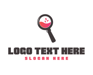 Zoom - Magnifying Glass Juice logo design