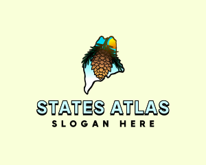 Maine State Pine Cone logo design