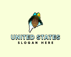 Maine State Pine Cone logo design