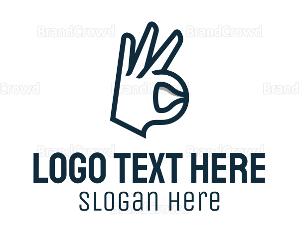 OK Hand Sign Logo