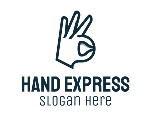 Sign Language - OK Hand Sign logo design