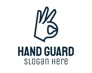 Glove - OK Hand Sign logo design