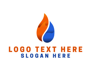 Air Conditioning - Hot Cold Thermal logo design