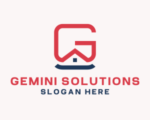 Roof Housing Letter G  logo design