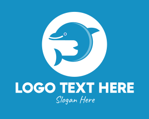 Fins - Blue Sea Dolphin logo design