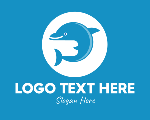 Water Park - Blue Sea Dolphin logo design