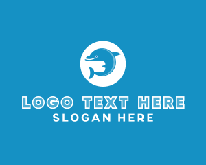 Smile - Blue Ocean Dolphin logo design