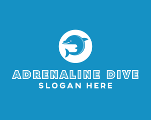 Blue Ocean Dolphin logo design