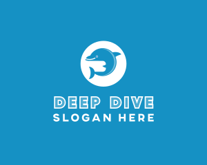 Blue Ocean Dolphin logo design