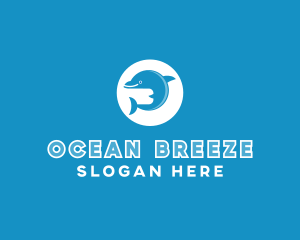 Blue Ocean Dolphin logo design